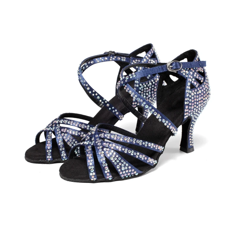 NATASHA2023 New Diamond inlaid Latin Dance Shoes Women's Fashion Soft soled Dance Shoes Summer Sandals High heel Dance Shoes