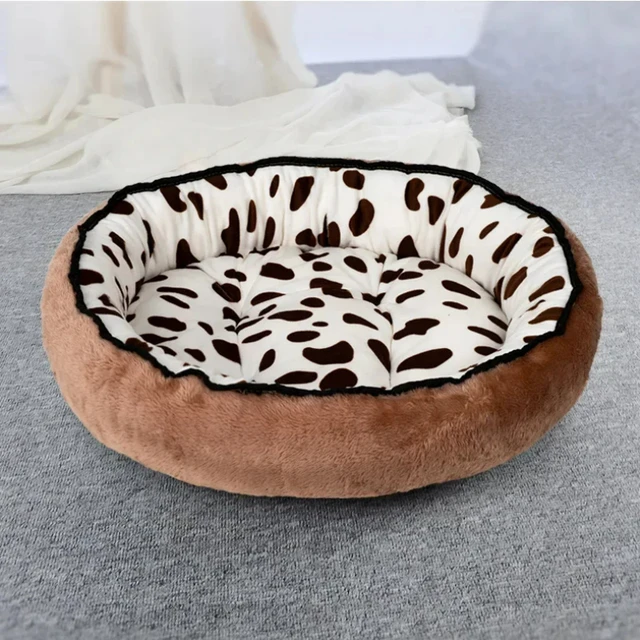 S5314bcc8ed3e4294809ea1fabddf8b47K.jpg Round Dog Beds Sleeping Mat Soft Warm Kennel Bed Cushion for Small Medium Large Dog House Pad Pet Supplies cama para perro