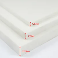 2.5cm 5cm Thick Square High Density Seat Foam White Cushion Sheet Upholstery Replacement Pad Premium Chair Pad 2