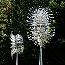 Powieść magiczne metalowe wiatraki outdoorowe, chroniące przed wiatrem błystki wiatr łapacze Yard Patio prezenty do dekoracji domu dla dzieci narzędzia ogrodowe
