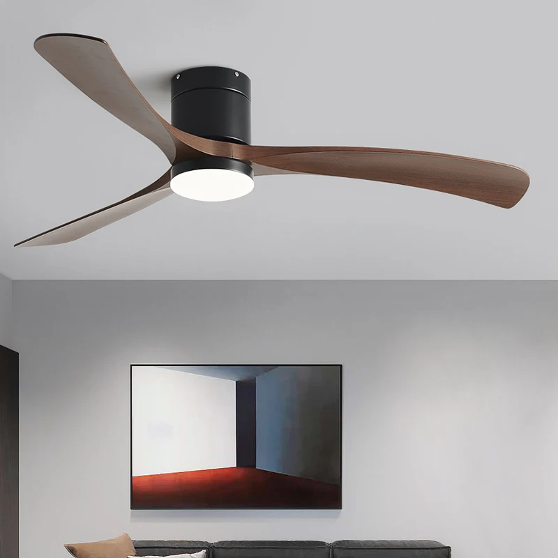 46Inch Low Floor Ceiling Fan Light Modern ABS Blade DC Remote Control Led for Restaurant Bedroom 110V 220V