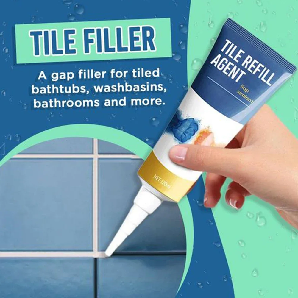 Tile Gap Filler Tile Gap Sealer Ceramic Repair Paste Ceramic Repair Agent Tile Repair Kit Tile Repair Cream 20ml Tile Gaps Replenishing Beauty Agent Grout Filling Tiles Glue Sealant Repair Ceramic Glue Floors Gaps Filling Repair Agents