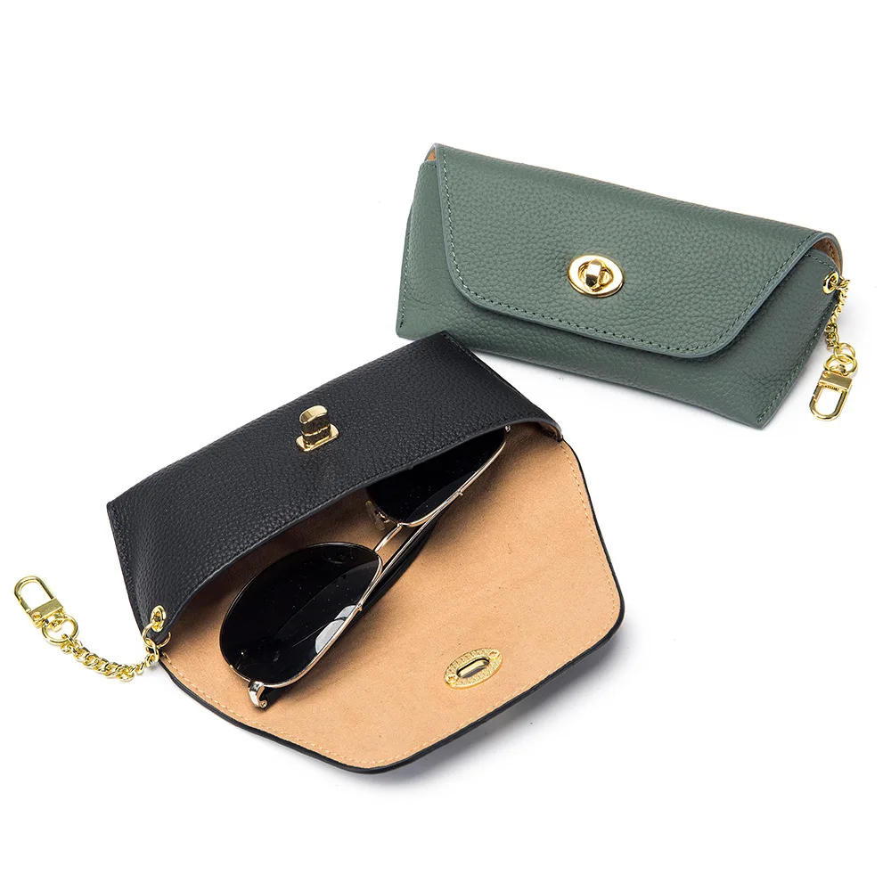 Vintage Handmade Genuine Leather Eyeglasses Case – Luxury Soft Storage Pouch and Spectacles Box
