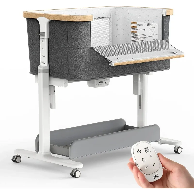 Rocking Bassinet for Baby Electric Bedside Sleeper 2 Motion Crib Co Newborn 5 Height Adju