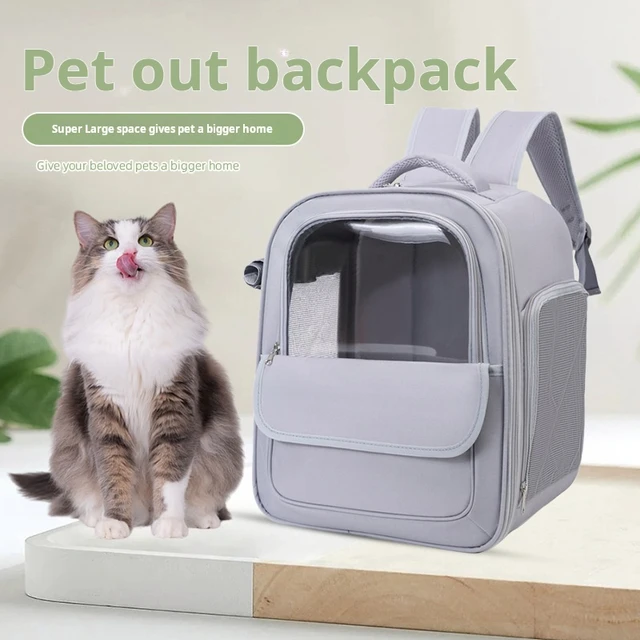 Cat Backpack Outing School Bag Backpack Pet Bag Cat Travel Dog Cat Supplies Transparent Window Large Capacity Portable Cat Bag Cat Backpack Outing School Bag Backpack Pet Bag Cat Travel Dog Cat Supplies Transparent Window Large Capacity Portable Cat Bag