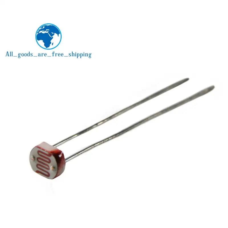 10-Piece GL5516 LDR Photoresistor – 5-10K Ohm Light-Dependent Resistor For DIY Electronics