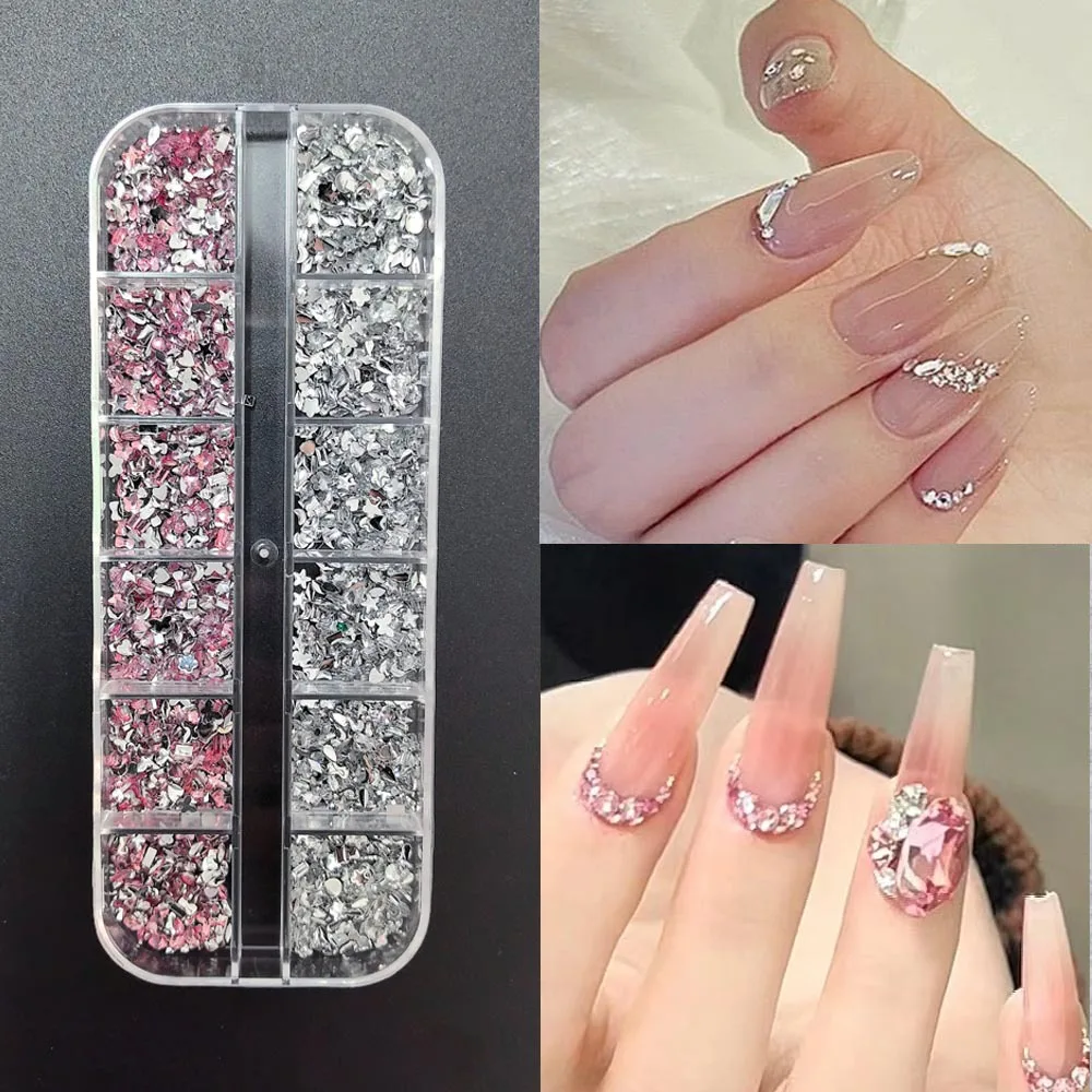 Deluxe Nail Art Rhinestones Kit with Storage Organizer for Stunning Holiday Designs