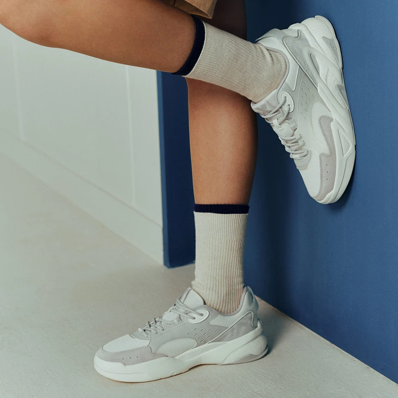 Xtep Skateboarding Shoes For Women Summer Street Non-Slip Chic Women's Sports Shoes Fashion Lace Up Sneakers 876218310013