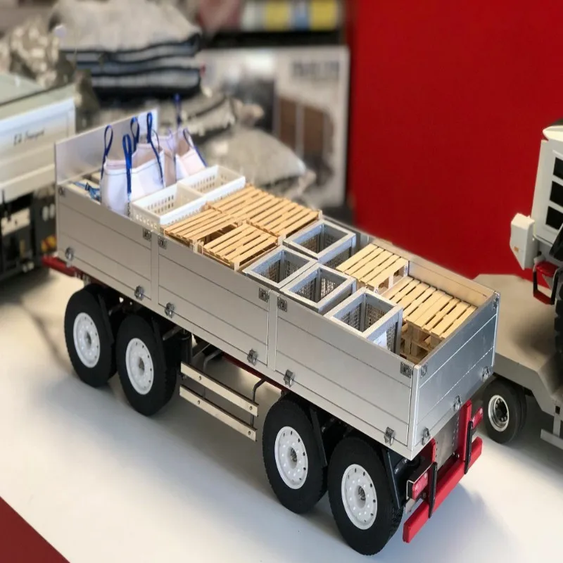 Metal Aluminum Alloy Cargo Box Body Bucket For 1/14 Tamiya RC Truck Car SCANIA 56360 Volvo FH16 MAN TGX ACTROS AROCS Accessories 6