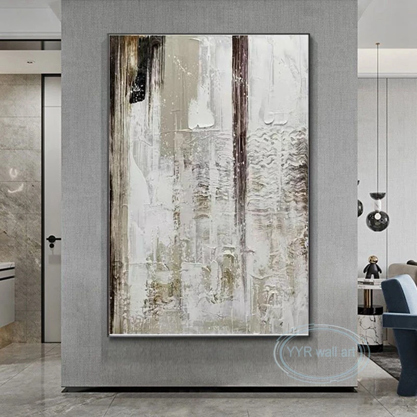 

Nordic Home Decoration Poster Modern Abstract Wall Art Canvas Handmade Oil Painting Living Room Restaurant Hotel Custom Mural