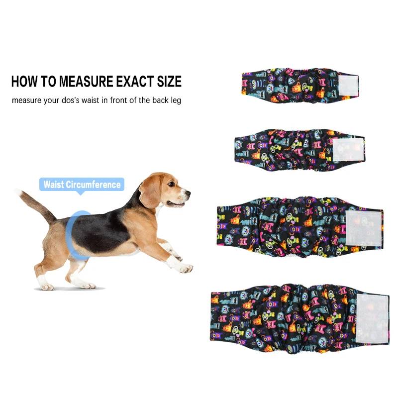 Dog Belly Band 1PC Washable Male Dog Belly Band Wrap Diapers
