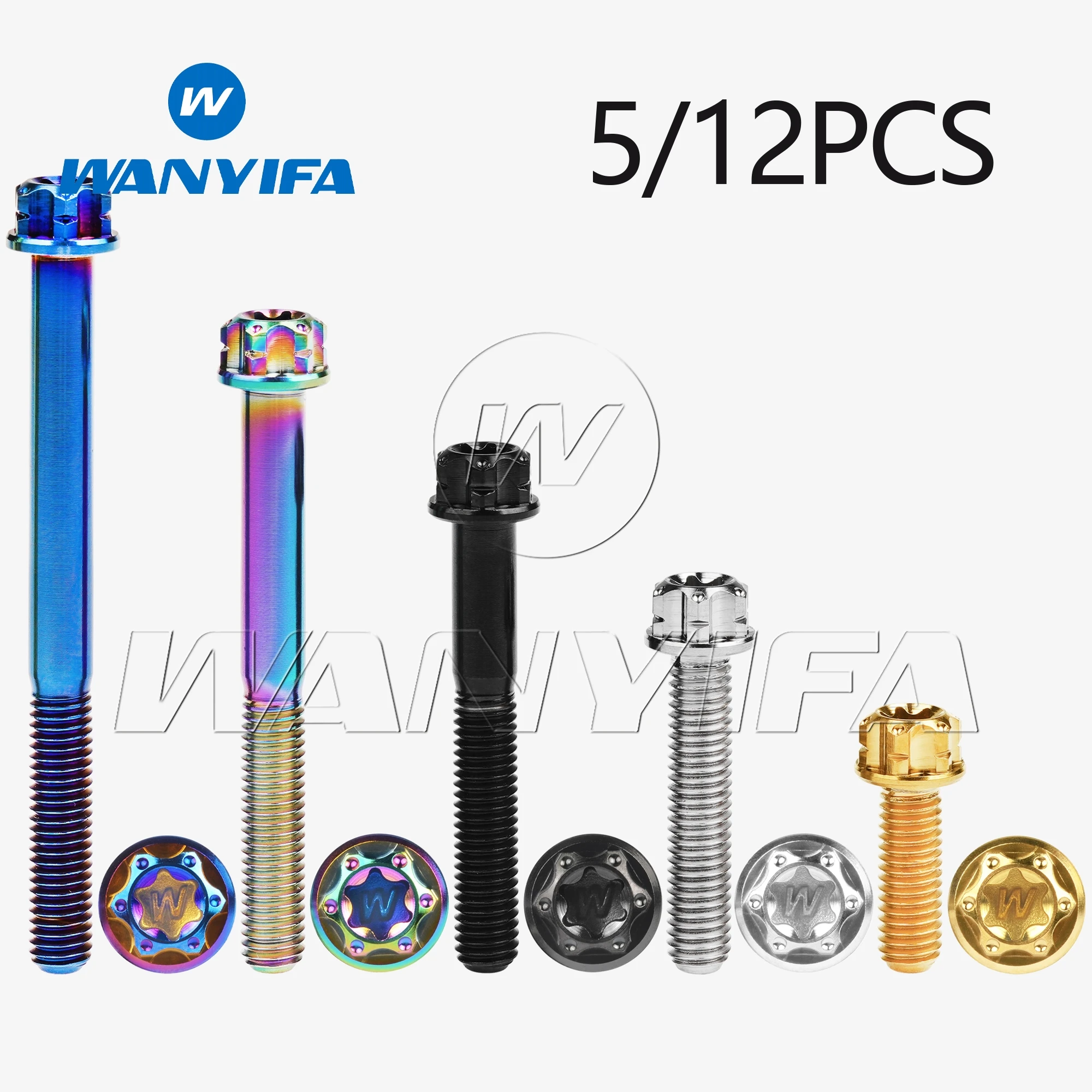 M6 Titanio Bulloni Della Flangia Testa Motorsport FORATO