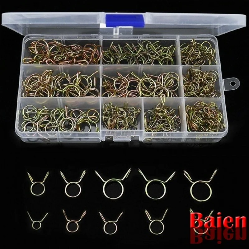 Linha de Combustível Mangueira Tubo de ar Tubo de Óleo Kit Clipe de Mola Braçadeiras Definir Grampos para Trabalhar Madeira Grampos 250 Peças