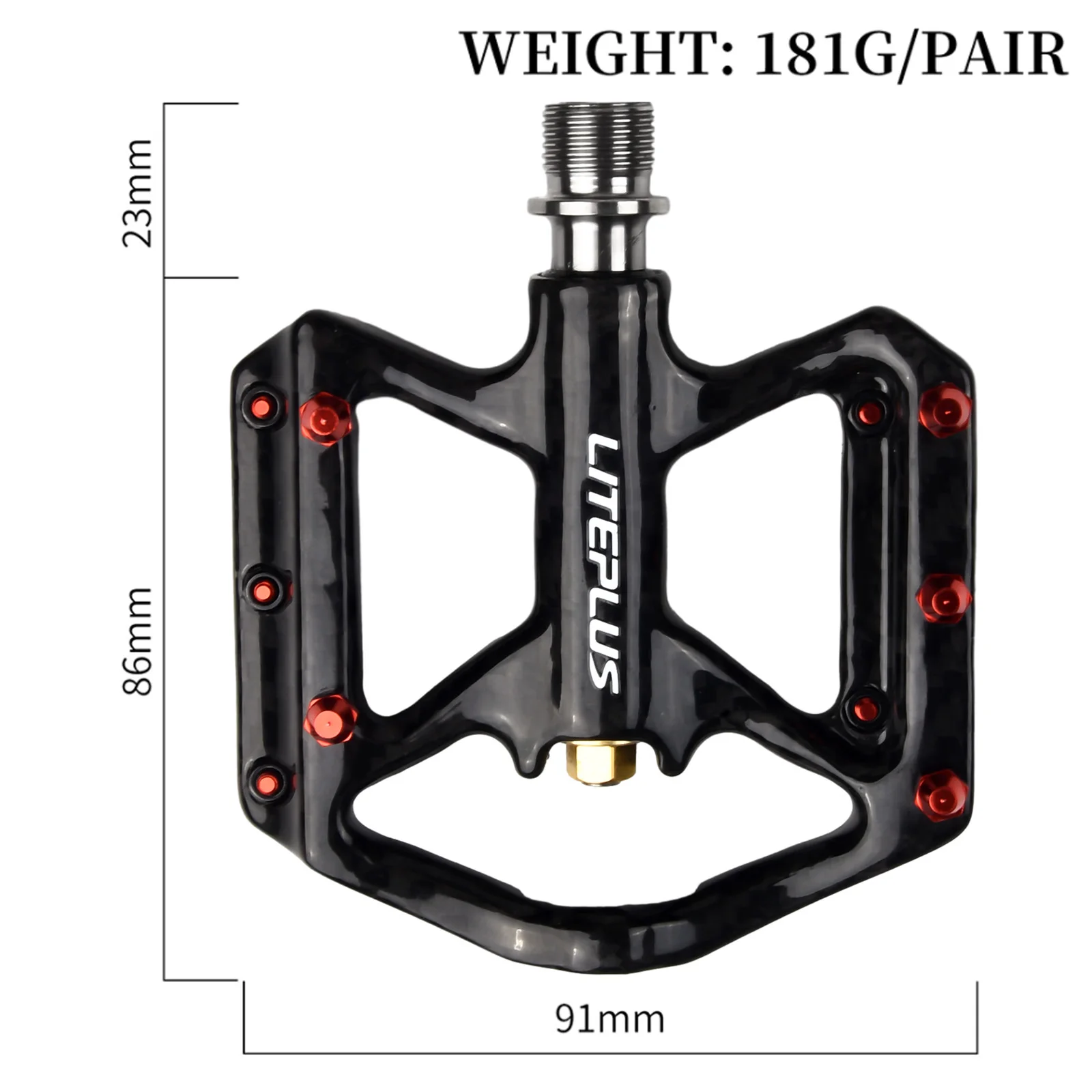 

1 пара, Легкие педали из углеродного волокна и титанового сплава, 181 г/пара