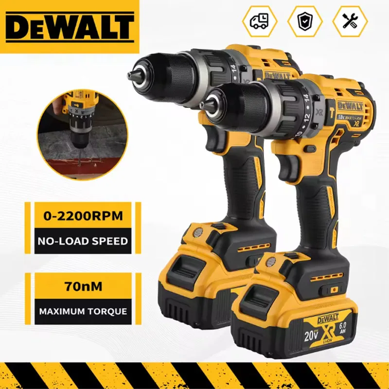 2026 DEWALT DCD796 브러시리스 드릴 휴대용 스크루드라이버 임팩트 드릴 충전식 20V 리튬 배터리 전동 공구