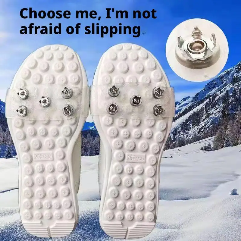 5 Teeth Climbing Crampons Silicone Anti Slip Snow Claw Spikes Grips Shoe Covers Unisex Boots Snow Cleats