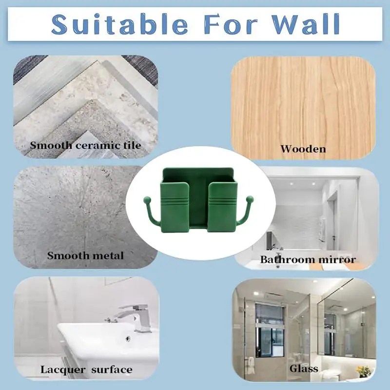 Wall Mount Adhesive Phone Holders Sturdy Cell Phones & Accessories Unique and Multi-Functional Phone Stand for Home and Offices - Image 4