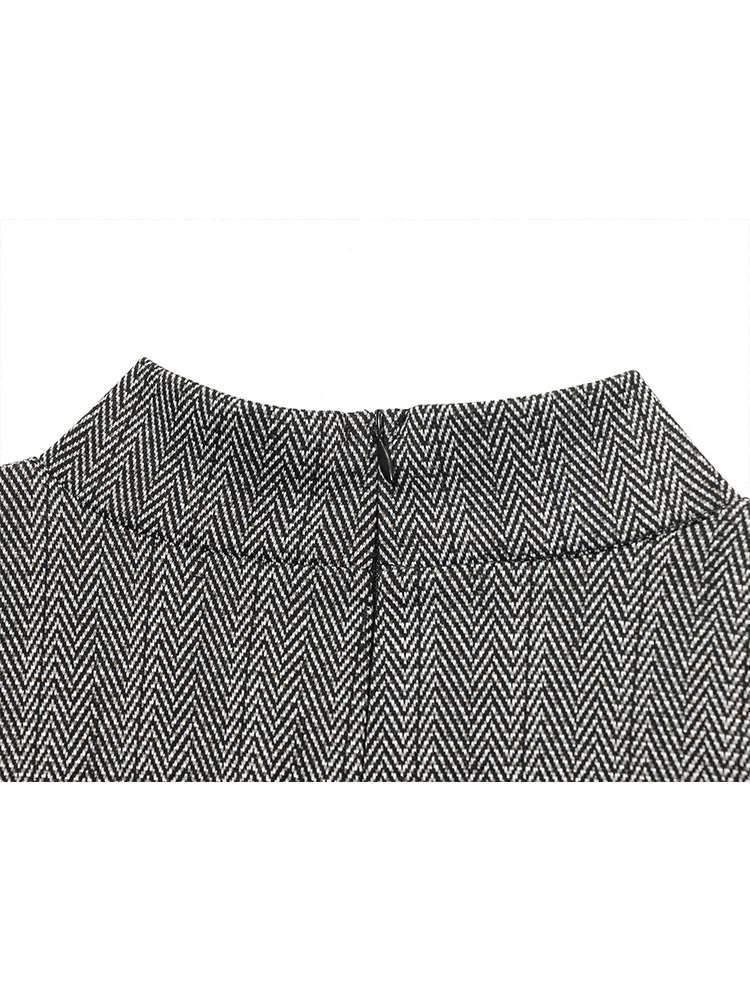 Autumn Solid Slimming Dresses For Women Turtleneck Sleeveless High Waist Temperament Belt Decoration Long Dress Female New