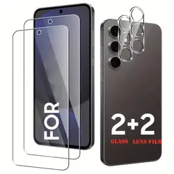 Enhanced 4 - in - 1 3D Camera Lens & Clear Screen Protector Set - Galaxy A17 (Transparent)