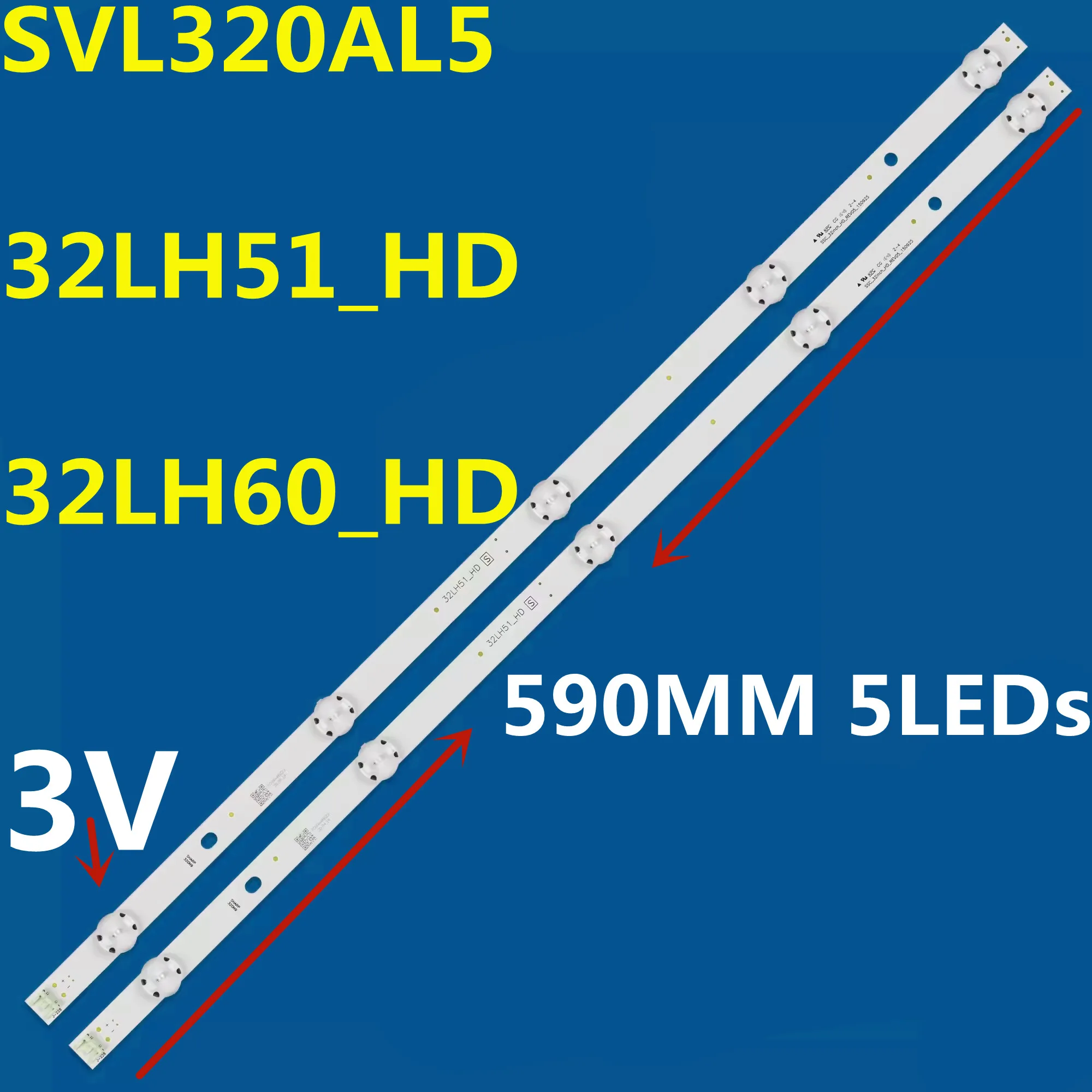 Светодиодная лента для 32LF510B 32LH510B 32LJ610V 32LJ610U, Светодиодная лента в сборе, 32LJ61 SSC _ 32lj61_boe (FHD)_ 5LED HC320DUN-ABSL1-A14X