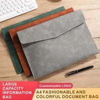 PU Leather A4 Document Bag, 7 Colors, File Folder for Office & Travel, Stylish Organizer 1