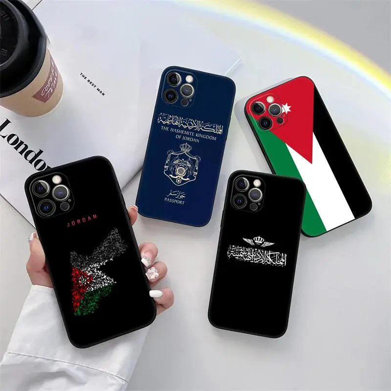 Custodia Per Telefono Passaporto Bandiera Jordan Per Iphone 11 15 Pro Max Custodia Coque 14 Plus 13 Pro 12 Mini 11 X Xs Xr 7 8 Se 2020 Tpu Cover Morbi