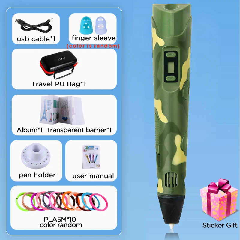 Children's 3D Drawing Pen with LCD Screen – Safe DIY Painting Toy and Creative Birthday Gift