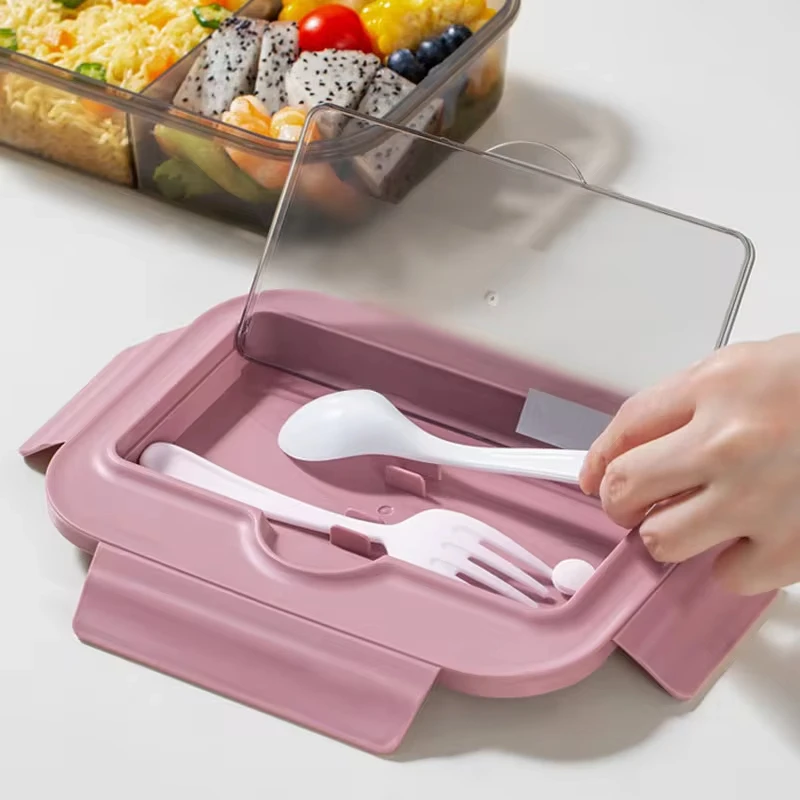 Lunch Box 1pc Portable Divided Insulated Nordic Style Box kitchen storage box,rice storage box,food storage container,food storage box,storage box