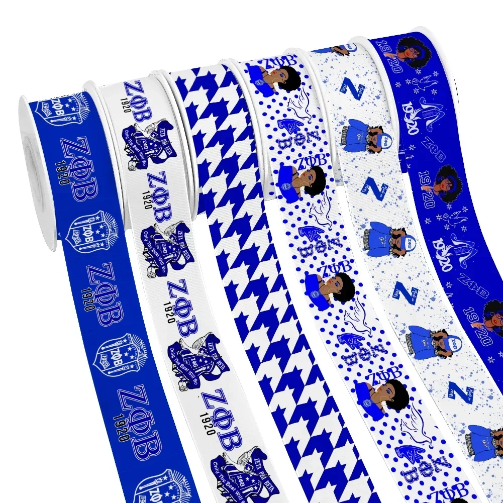 Zeta-Phi-Beta-Sorority-Girl-Blue-Multi-Color-Grosgrain-Ribbon-Satin ...