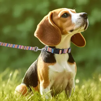 Nylon Cute Puppy Dog Collar Leash Set Adjustable Flower Cat Collars Walking Leashes For Small Medium Pets XS S M 4