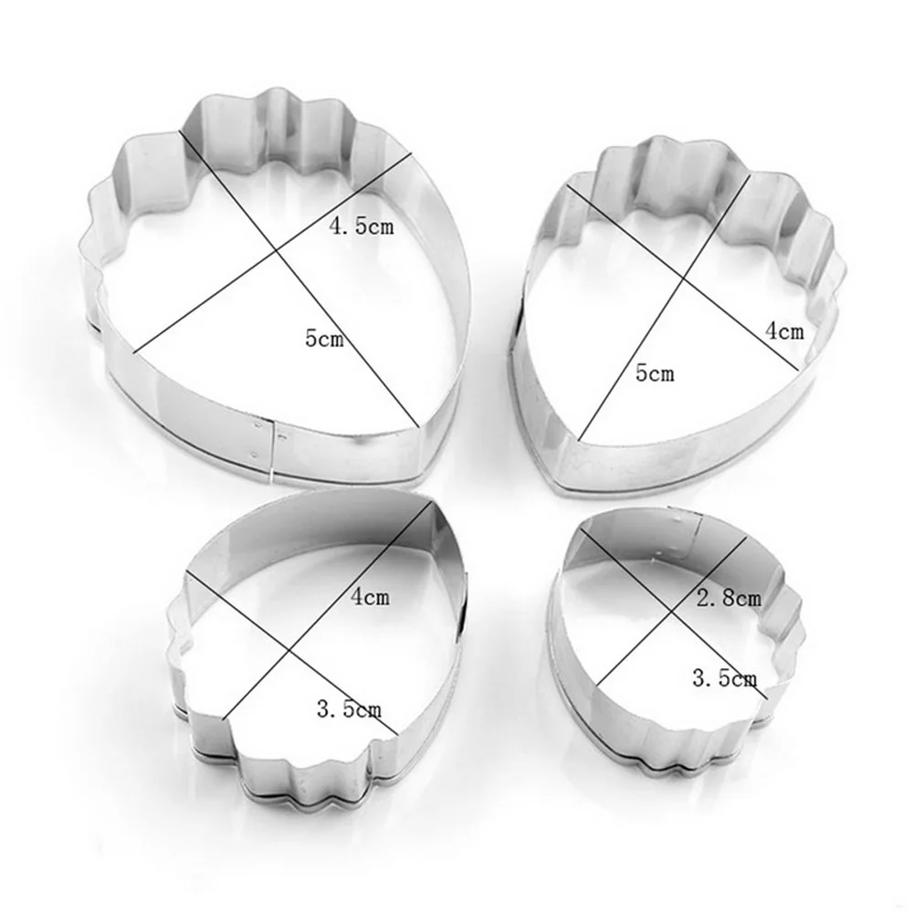 Steel Fondant Cake Baking Molds Omelette Mold DIY Cookie Biscuit Cutters Decorating Moulds 4/5Pcs/set cookie cutter baking mold cookie mould fondant cutter baking decorating tools pastry cutter