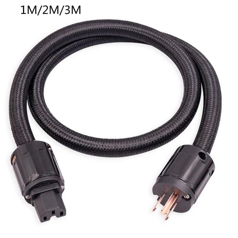 

Кабель питания Hi-Fi 12AWG, 125 В, 15 А, 3 зубца, аудиофильский силовой кабель, высококачественный аудиофильский кабель, Прямая