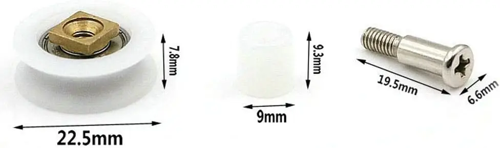 Pulley Shower Door Rollers Arc Push Bathroom Accessories Glass Door Hanging Wheel Shower Pulley Sliding Roller