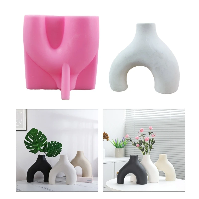 

Geometric Arch Home Vase Silicone Resin Molds for Making Succulent Plant Pot E0BE