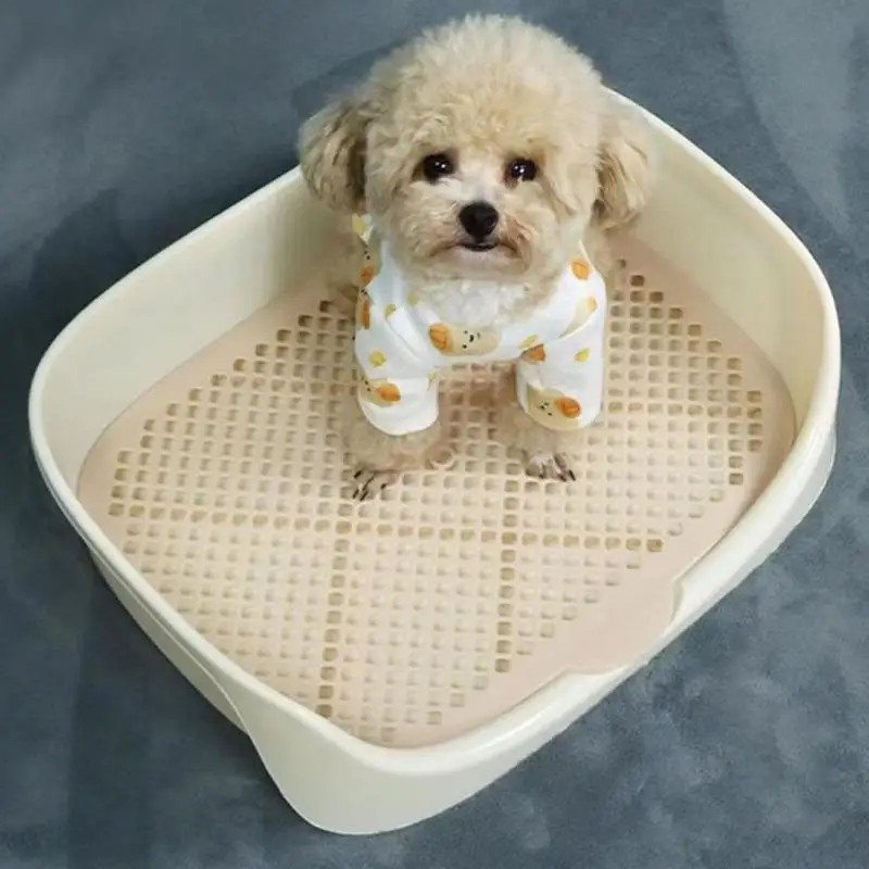 

Dog Litter Box Dog Potty Toilet Pee Pad Holder Dog Potty Training With Protection Wall Indoor Outdoor Litter Box For Small dogs