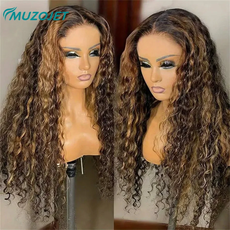 

Wear Go Glueless Wig Ombre 4/27 Highlight Color Brazlian Deep Wave 5x5 HD Lace Glueless Pre Plucked Human Wig Ready To Go Precut