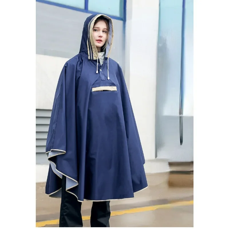 New Fashion Long Windbreaker Type Raincoat Multif Double Placket Waterproof Rain Poncho Outdoor Hiking Riding Couple Rainsuit