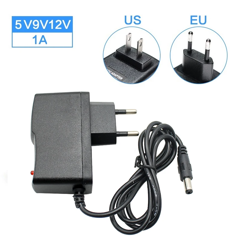 Alimentatore Ca Cc Adattatore 9 V 1A Alimentatore Da 220V A 9 V Alimentatore 9 V Adattatore Spina Ue Dc 9 V Volt Alimentatore Lampada A Strisce Led