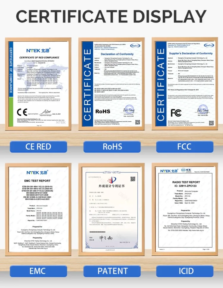올인원 초슬림 18.5인치 IPS LCD 모니터 데스크탑 PC NVMe SSD 윈도우10 AX DDR4 I7 산업용 게이머 컴퓨터