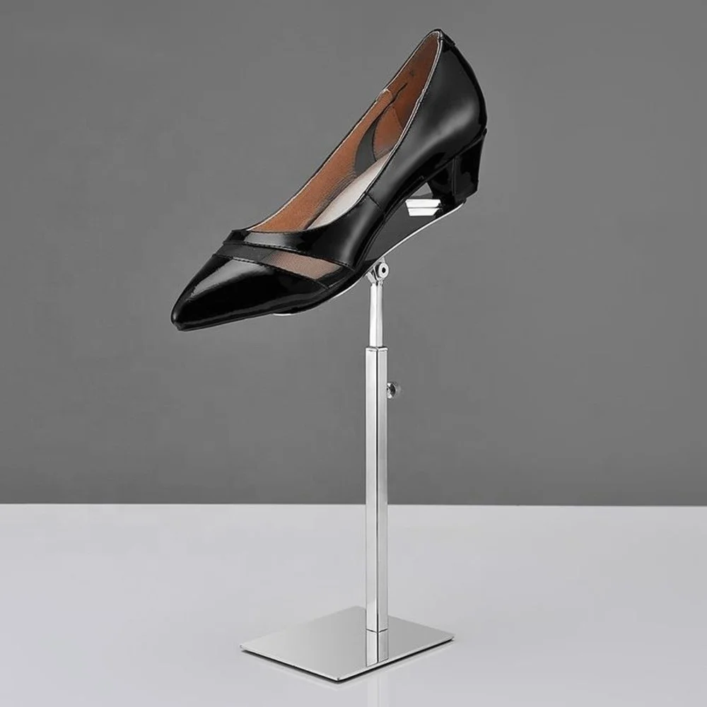 1pcs Spot Stainless Steel Display Height Adjustable Stand Clothing Store Shoes Shelf Eight-character