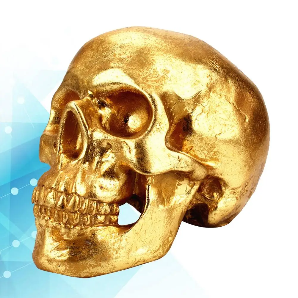 Gold Skull Coin Bank Money Box Piggy Halloween Gifts Decorative Storage 6