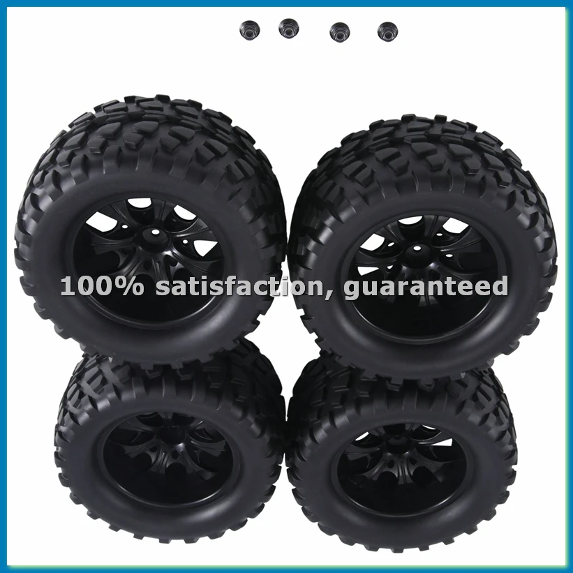 12mm 육각형 RC 휠 및 타이어 1/10 스케일 RC 트럭 타이어 스탬피드 호스 2Wd Vxl 타이어용 휠, A-ABVK