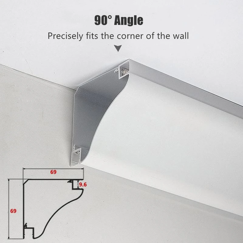 Ceiling Top Corner Line Lamp LED Aluminum Profile Surface Mounted