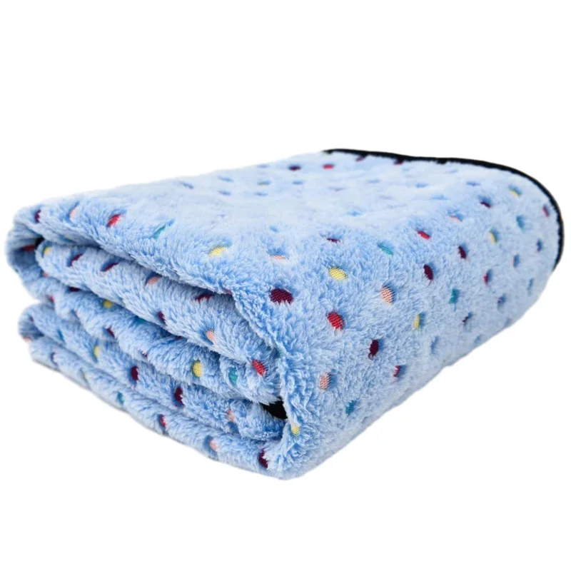 thumbnail image 1 of Manta suave y esponjosa para mascotas, con bonito patrón de lunares, manta cálida y acogedora para gatos, perros, camas pequeñas y grandes, funda para alfombrilla, suministros para mascotas, 1 of 5