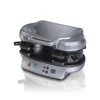 Dual Breakfast Sandwich Maker Cooker Quick Easy Recipes Timer Silver Multicolor Dishwasher Safe  25490A 1