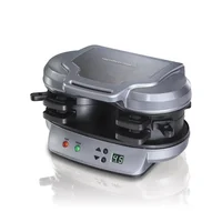 Dual Breakfast Sandwich Maker Cooker Quick Easy Recipes Timer Silver Multicolor Dishwasher Safe  25490A 1