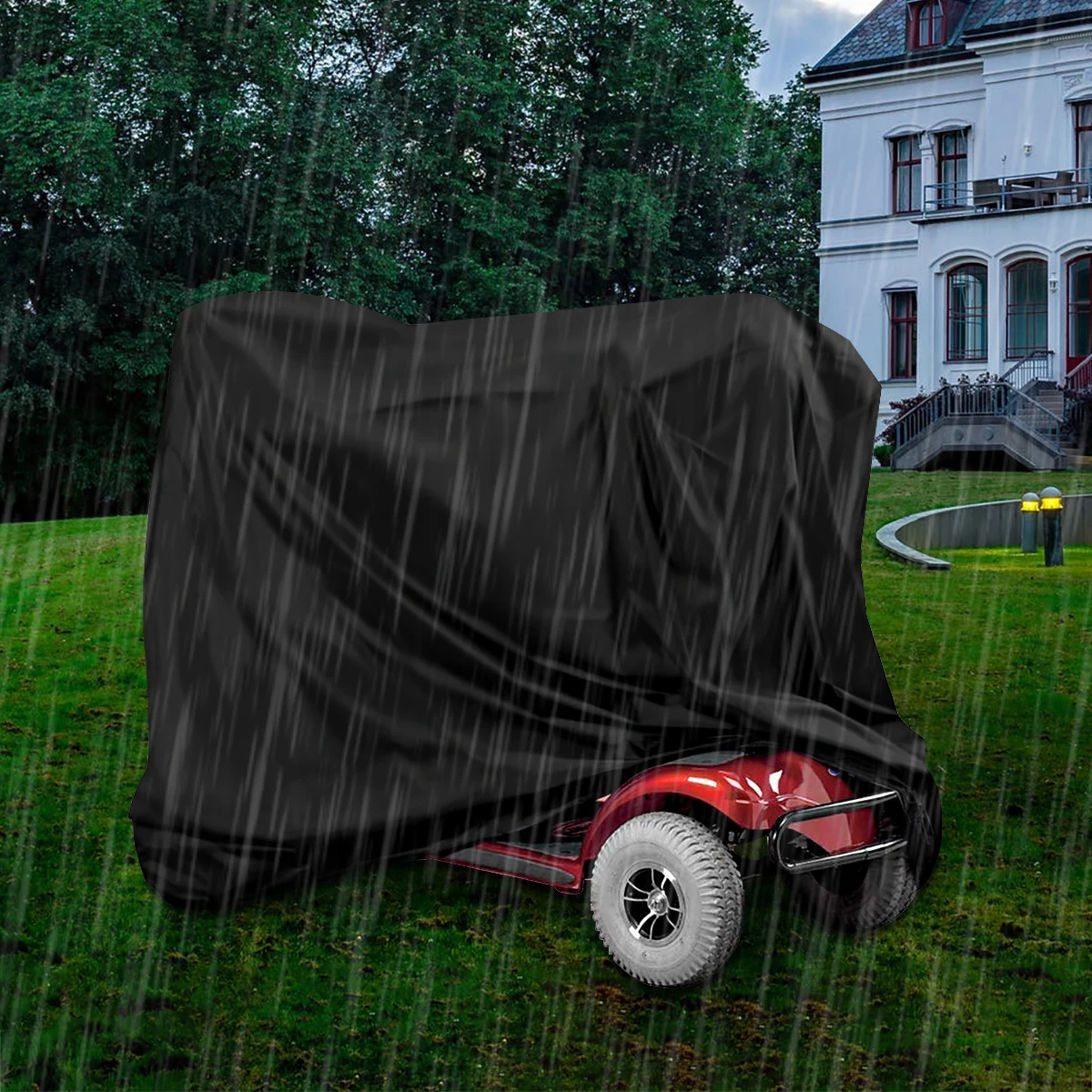 Mobility Scooter Cover Waterproof Wheelchair Storage Cover Rain Protection Heavy Duty 190D Oxford Fabric Electric Chair scooter wheelchair cover