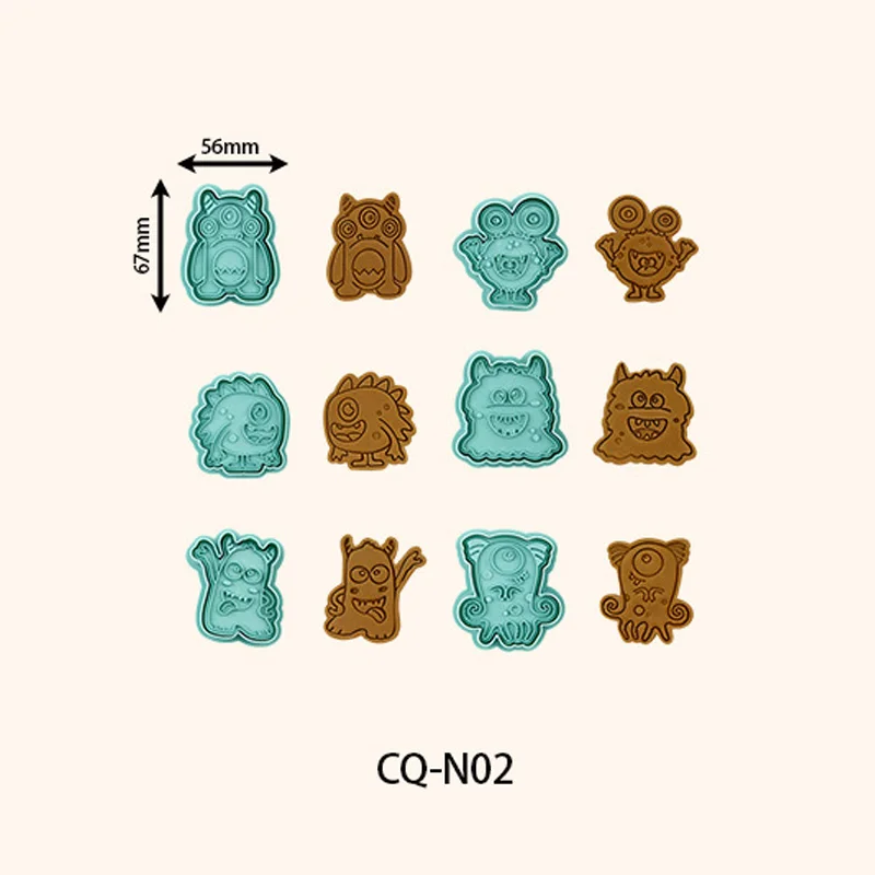 Cookie Cutter 6Pcs/Set 3D Stereoscopic Cartoon Astronaut UFO Monster Cute DIY Biscuit Mould Baking Tools Cake Decoration Tool