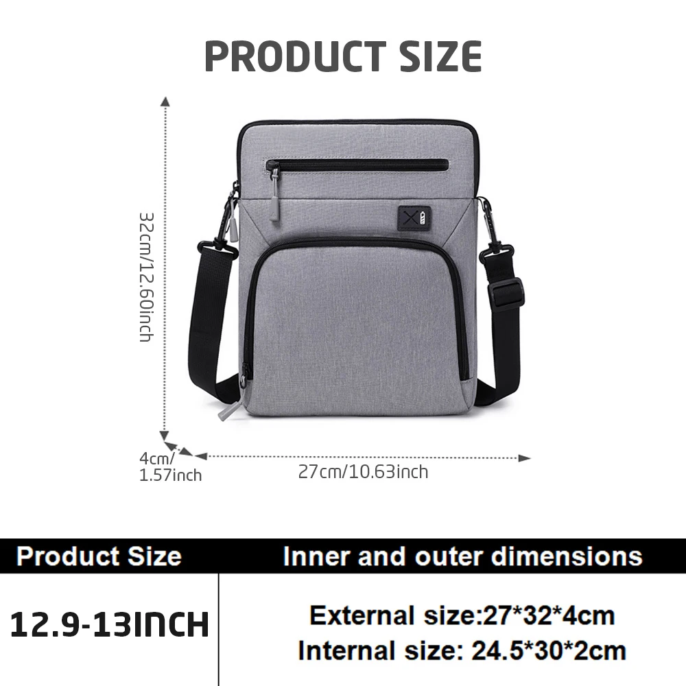 Enhanced Shoulder Bag for Tablets – Protective Sleeve with Adjustable Strap for Work & College