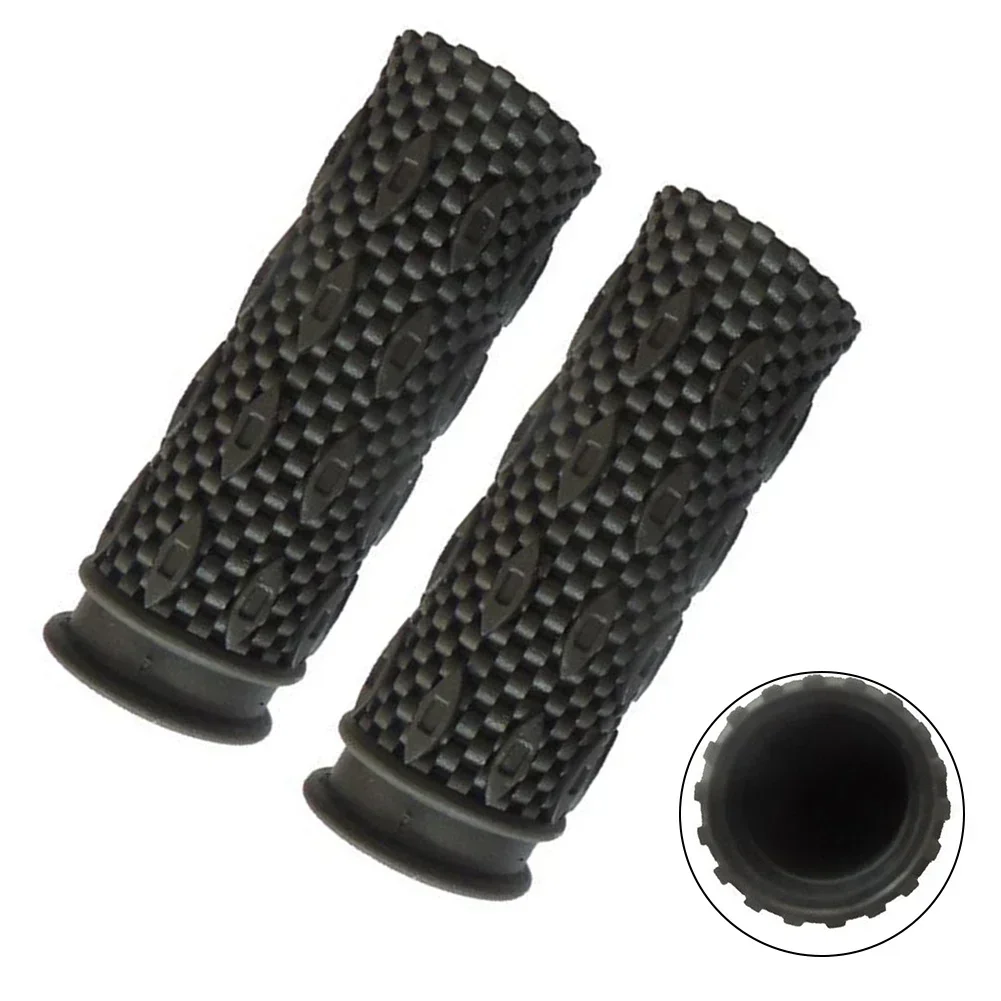 85mm Oxford Black Grip Shift Twistgrip Bar Bike Cycle Handlebar Grips Rubber 2Pcs 150g/set